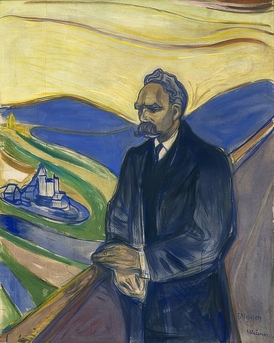 Portrét Friedricha Nietzscheho. 1906 od Edvard Munch