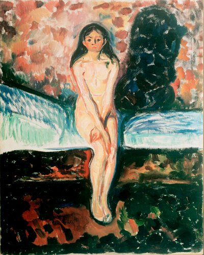 Pubertální studie. Obraz Edvarda Muncha (1863-1944) Před rokem 1895 Oslo, Kommunes Kunstsamlinger Munch-Museet (Musee Munch) od Edvard Munch