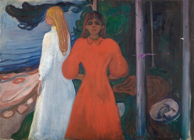 Červená a bílá od Edvard Munch