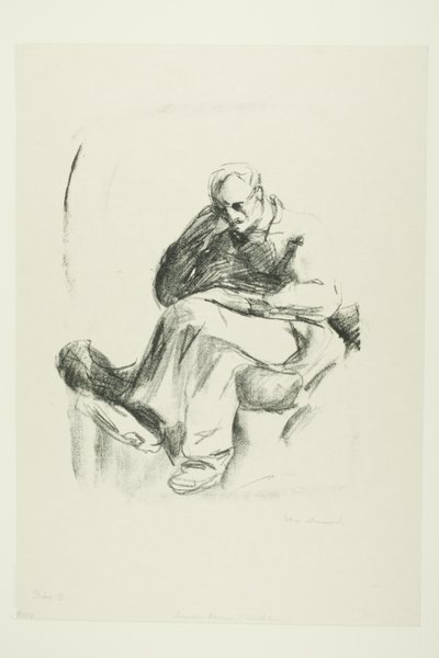 Sedící muž od Edvard Munch