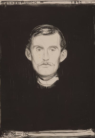 Autoportrét. 1895 od Edvard Munch