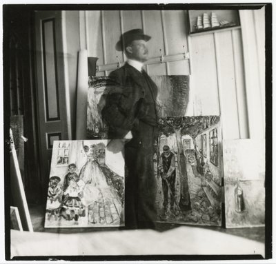 Autoportrét na 53 am Strom ve Warnemünde od Edvard Munch