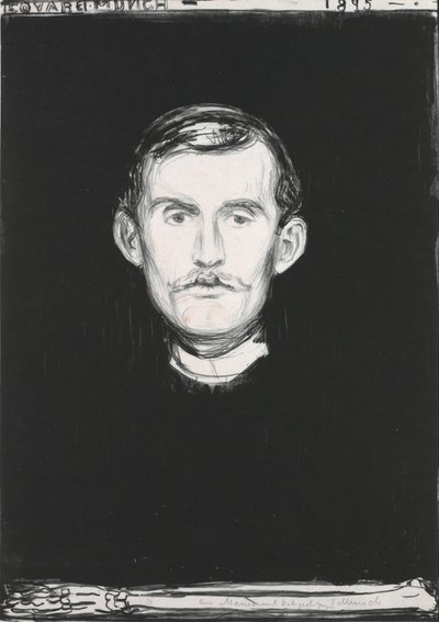 Autoportrét s kostlivou paží od Edvard Munch