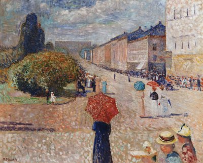 Jaro v ulici Karla Johana od Edvard Munch
