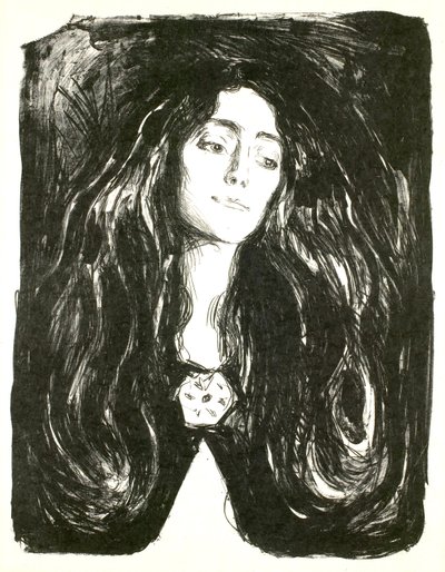 Brož. Eva Mudocci od Edvard Munch