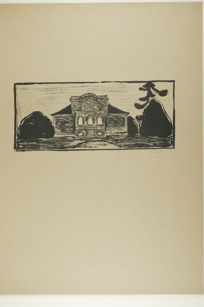 Zahrada před domem Dr. Lindeho od Edvard Munch
