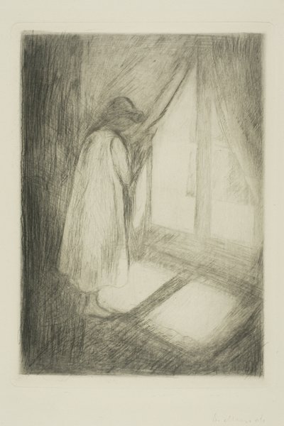 Dívka u okna od Edvard Munch