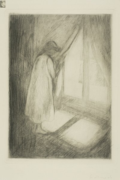 Dívka u okna od Edvard Munch