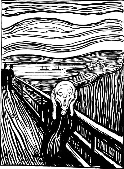 Výkřik, 1895. od Edvard Munch