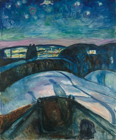 Hvězdná noc od Edvard Munch