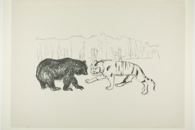 Tygr a medvěd od Edvard Munch