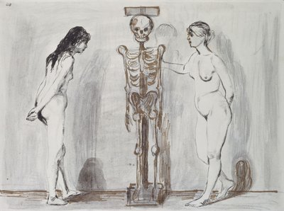 Dvě dívky a kostra (Život a smrt); Dvě panny a kostra (Život a smrt) od Edvard Munch