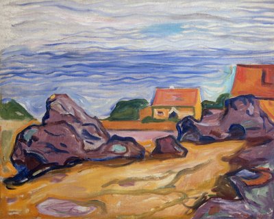 Dva domy v Borre od Edvard Munch