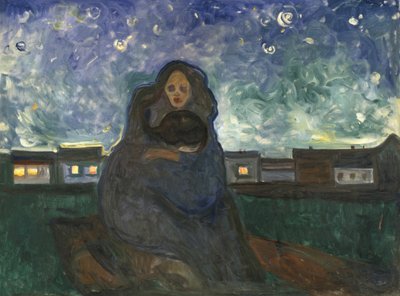 Pod hvězdami, 1900-05 od Edvard Munch