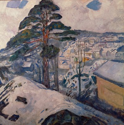 Zima v Kragerø od Edvard Munch