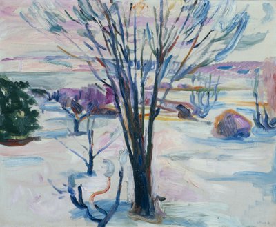 Zimní krajina z Jeloya od Edvard Munch
