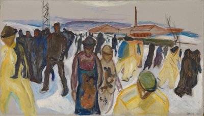 Pracovníci vracející se domů od Edvard Munch