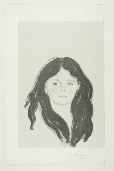 Mladá žena z Latinské čtvrti od Edvard Munch
