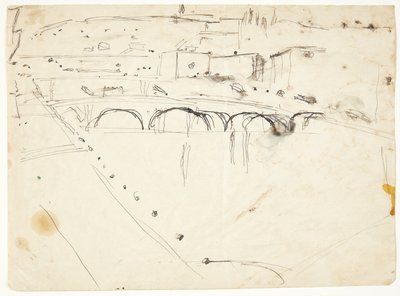 Pohled z okna na Lungarno přes řeku směrem k Santo Spirito a kopcům San Miniato, Florencie od Edvard Weie