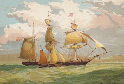 Homeward Bound, Taking in a Pilot (barevná litografie) od Edward (after) Duncan
