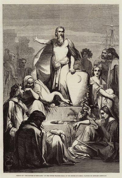 Freska řek Anglie, v horní čekárně Sněmovny lordů od Edward A. Armitage