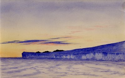 Blue Ice Cliffs, 1901-04 (wc na papíře) od Edward Adrian Wilson