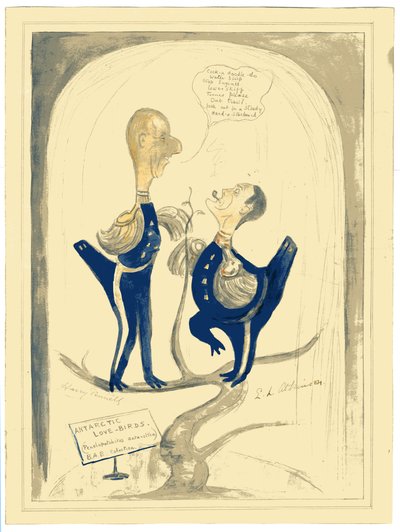 Harry Pennell a Dr. E.L.A. Atkinson, 1910-12 (wc a tužka na papíře) od Edward Adrian Wilson