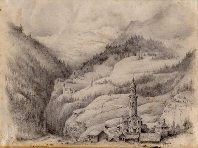 Tiefencastel, Švýcarsko, 1899 od Edward Adrian Wilson