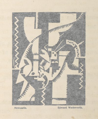 Newcastle od Edwarda Wadswortha z BLAST no. 1, časopis Vorticist od Edward Alexander Wadsworth