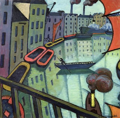 Rotherhithe (olej na plátně) od Edward Alexander Wadsworth