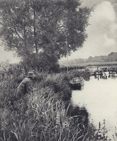 U mostu Eel-pot Bridge v Leckfordu (čb fotografie) od Edward Alfred Barton