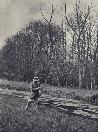 Časné jaro na řece Kennet (čb fotografie) od Edward Alfred Barton