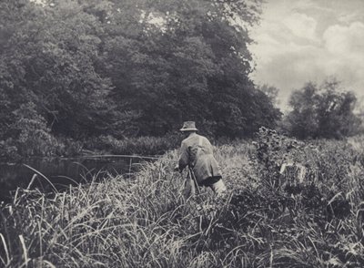 Dolní konec Ramsbury Water (čb fotografie) od Edward Alfred Barton