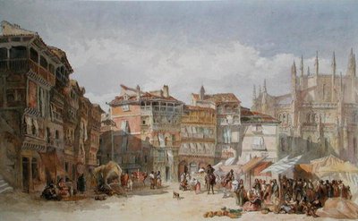 Segovia, Španělsko (akvarel na papíře) od Edward Angelo Goodall