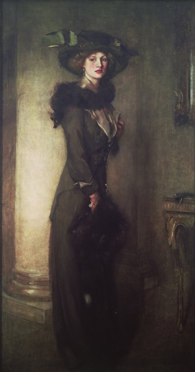 Bobří klobouk, kolem roku 1912 od Edward Arthur Walton