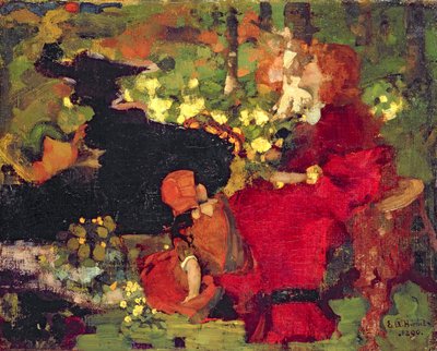 Bazén v lese od Edward Atkinson Hornel