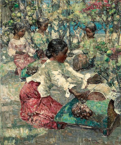 Barmští krajkáři od Edward Atkinson Hornel