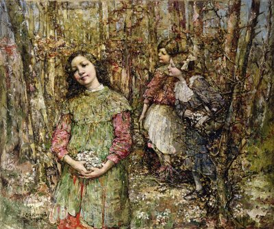 Sbírání sněženek od Edward Atkinson Hornel