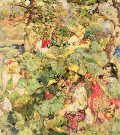 V sadu od Edward Atkinson Hornel