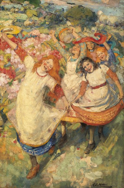 Tanec jara (olej na plátně) od Edward Atkinson Hornel