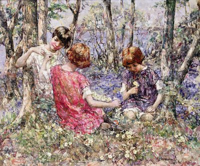 The Primrose Chain (olej na plátně) od Edward Atkinson Hornel