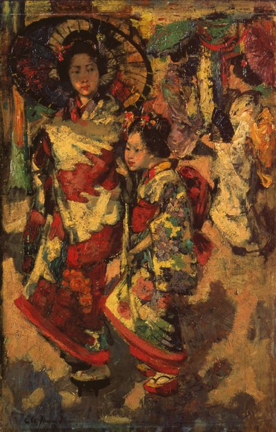 Dvě Gejši od Edward Atkinson Hornel