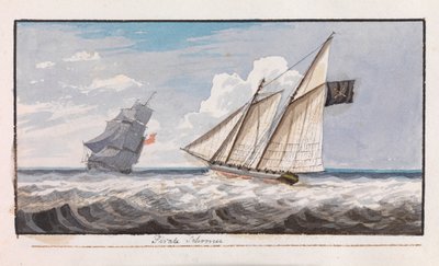 Pirátský škuner, asi 1805 (akvarel) od Edward Bamfylde Eagles