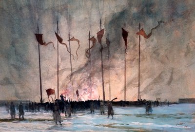 Pohřeb obětí ruské revoluce od Lintotta od Edward Barnard Lintott