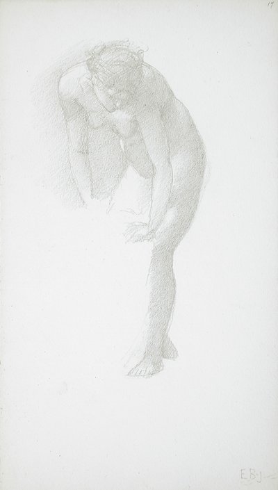 Ohýbající se nahá žena od Edward Burne-Jones