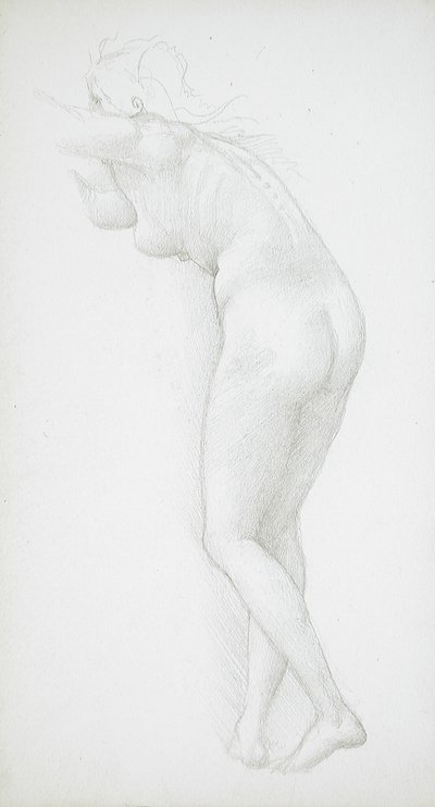 Ženský akt pohled zezadu od Edward Burne-Jones