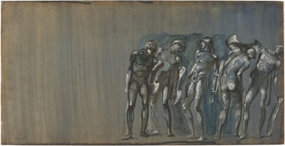 Phineus a jeho dvořané proměnění v kámen od Edward Burne-Jones