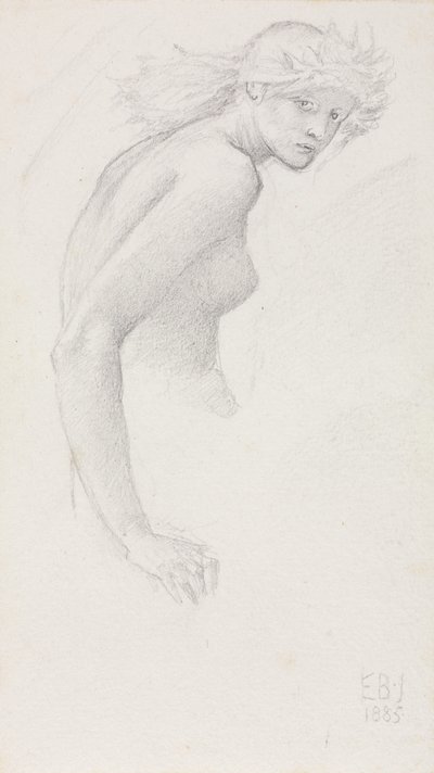 Studie ženské postavy od Edward Burne-Jones