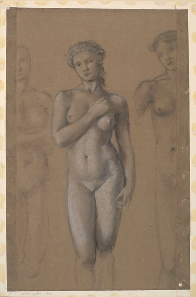 Ženský akt - tři studie, pravděpodobně pro Venuši od Edward Burne Jones