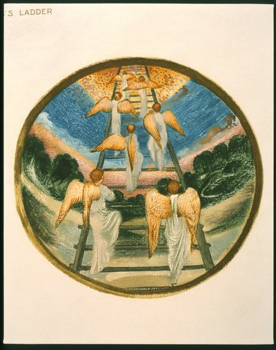 Jákobův žebřík, Andělé vracející se do nebe, deska 111 z "Květinové knihy od Edward Burne Jones
